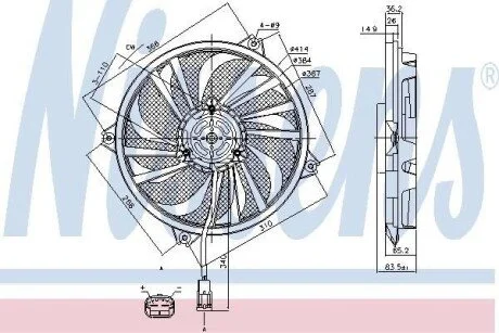 Вентилятор радіатора Nissens 85789