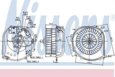 Вентилятор салона Nissens 87100