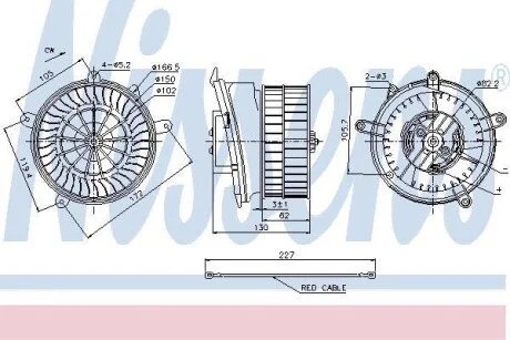 Вентилятор салона Nissens 87152