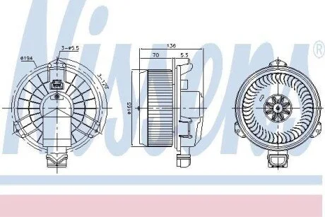 Вентилятор салона Nissens 87420