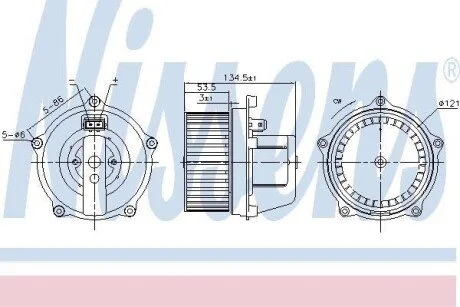 Вентилятор салона Nissens 87444
