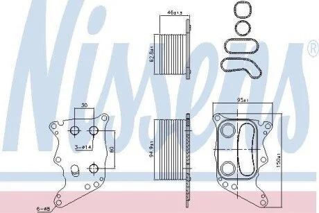 Радіатор масляний Nissens 90991