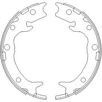 Колодка гальм. барабан. HONDA ACCORD SW VIII 2.0, 2.2 I CDT-I, 2.4 04/03-, CR-V задн. REMSA 4737.00