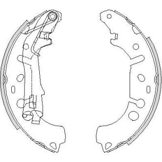 Колодка гальм. барабан. OPEL CORSA D 1.0-1.4 06-, FIAT GRANDE PUNTO 1.3-1.4 05 - задн. (REMSA 4192.00