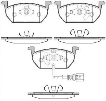 Колодка гальм. диск. SKODA OCTAVIA (5E3) (5E5) (11/12-); VW GOLF VII (11/12-) передн. REMSA 1601.01