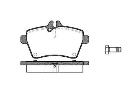 Колодка гальм. диск. MB A-CLASS (W169) 160-200 04-, B-CLASS (W245) 150-180 05 - передн. (REMS REMSA 1144.00