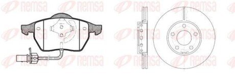 Комплект гальмівний передн. AUDI A4 00-.A6 97-05,SKODA SUPERB 02-,VW PASSAT 00-05 REMSA 8390.00