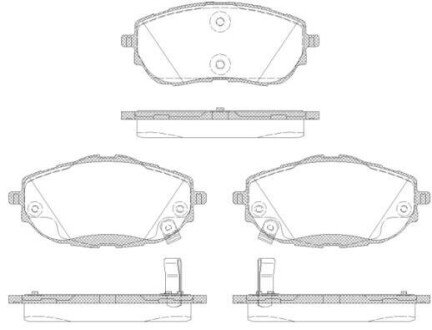 Колодка гальм. диск. TOYOTA AURIS 1.3-2.0 2012-, COROLLA 1.33-1.8 2013 - передн. REMSA 1561.02