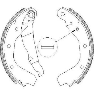 Колодка гальм. барабан. OPEL ASCONA C 81-88, KADETT 84-91, VECTRA A 88-95 задн. REMSA 4088.00