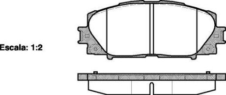 Колодка гальм. диск. TOYOTA YARIS 1.0 VVT-I, 1.3 VVT-I, 1.4D-4D 01/06 - передн. REMSA 1224.00