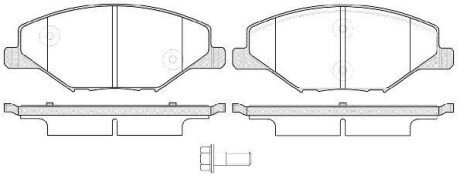 Колодка гальм. диск. SKODA FABIA 1.2-1.6 2007-2014, VW POLO 1.6 2010 - передн. REMSA 1553.00