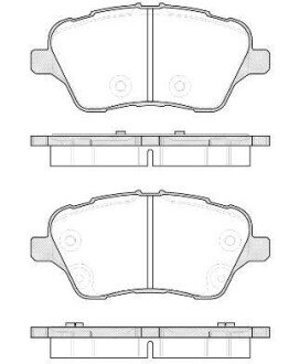 Колодка гальм. диск. FORD TOURNEO 1.0-1.6 2014-, FIESTA VI 1.6 2013 - передн. REMSA 1514.00