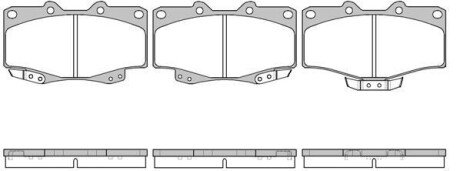 Колодка гальм. диск. LAND CRUISER 90 (04/96-12/02), 80 (01/90-12/97) передн. REMSA 0315.04