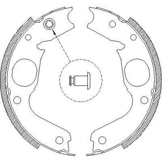 Колодка гальм. барабан. MITSUBISHI PAJERO SPORT 2.5TD 03-,3.0 V6 00- задн. REMSA 4148.00