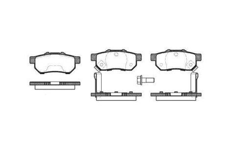 Колодка гальм. диск. HONDA CIVIC, JAZZ, 1.2I-2.0 16V 90.01-,08.07- задн. REMSA 0233.52