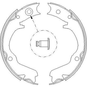 Колодка гальм. барабан. SUBARU FORESTER, IMPREZA, LEGACY II-III-IV задн. REMSA 4734.00