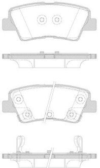 Колодка гальм. диск. HYUNDAI I40 1.6-2.0 2011-, KIA RIO III 2011- задн. REMSA 1362.42