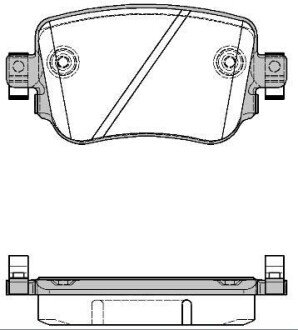 Колодка гальм. диск. SKODA OCTAVIA 1.8 2.0 2012-,SEAT LEON 2012- задн. REMSA 1549.08