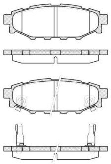 Колодка гальм. диск. SUBARU LEGACY 2.0 2.5 03-, OUTBACK 2.5 03- задн. REMSA 1136.12