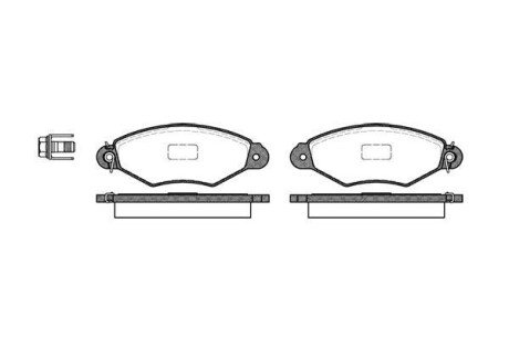 Колодка гальм. диск. CITROEN XSARA, RENAULT KANGOO (KC0/1_) передн. REMSA 0643.00