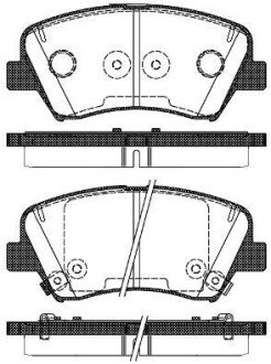 Колодка гальм. диск. HYUNDAI VELOSTER 1.6I 16V GDI 11/03 - передн. REMSA 1412.32