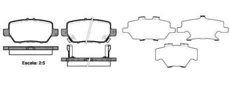 Колодка гальм. диск. HONDA LEGEND III (KA9) 3.5 V6 AWD 06 - задн. REMSA 1168.02