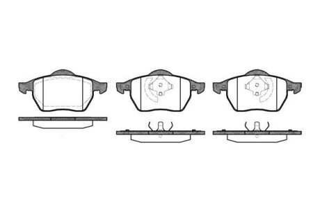 Колодка гальм. диск. AUDI A3, SEAT IBIZA III, SKODA, VW передн. REMSA 0390.20