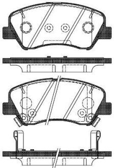 Колодка гальм. диск. HYUNDAI ACCENT RB 11-/KIA RIO 11 - передн. REMSA 1488.02