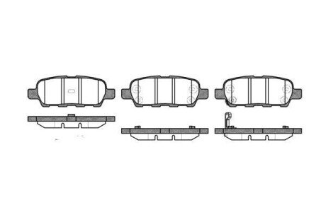 Колодка гальм. диск. INFINITI FX, NISSAN X-TRAIL (T30) задн. REMSA 0876.01