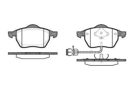 Колодка гальм. диск. AUDI 100 (44, 44Q, C3, 4A, C4) передн. REMSA 0390.02