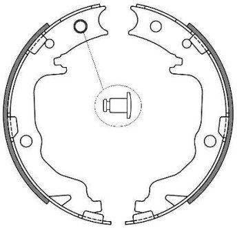 Колодка гальм. барабан. Mitsubishi ASX 10-; OUTLANDER задн. REMSA 4641.00