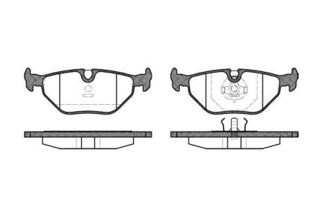 Колодка гальм. диск. BMW 3 (E30, E36), 5 (E28, E34) задн. REMSA 0265.00