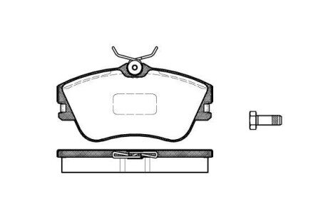 Колодка гальм. диск. VW T4 (70XB, 70XC, 7DB, 7DW) передн. REMSA 0480.00