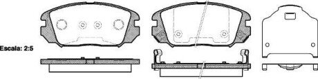 Колодка гальм. диск. HYUNDAI SONATA, HONDA CIVIC передн. REMSA 1204.02