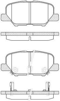 Колодка гальм. диск. MAZDA 6 2.0 2.2D 2.5 2013 - задн. REMSA 1536.02