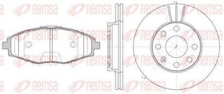 Диски гальмівні з колодками DAEWOO LANOS R13 (компл.) REMSA 8696.01