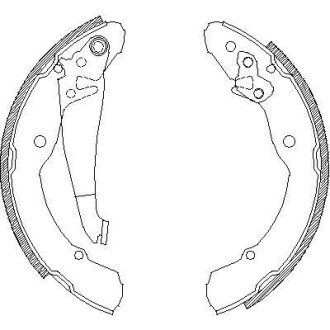 Колодка гальм. барабан. SKODA OCTAVIA, VW CADDY задн. REMSA 4082.00