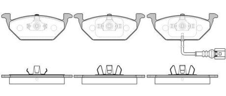 Колодка гальм. диск. AUDI A3, SEAT, SKODA, VW передн. REMSA 0633.41