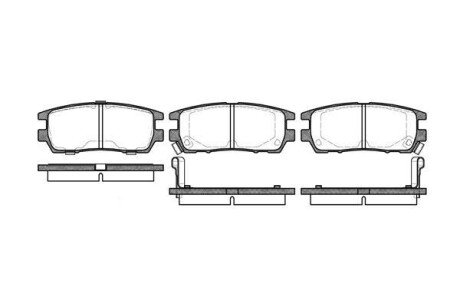 Колодка гальм. диск. MITSUBISHI L300, L400 задн. REMSA 0405.02