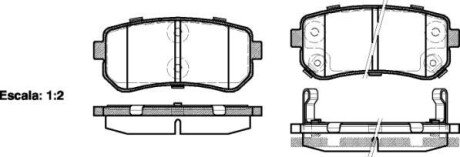 Колодка гальм. диск. HYUNDAI ACCENT, i30, задн. REMSA 1209.02