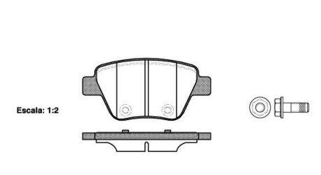 Колодка гальм. диск. SKODA OCTAVIA, YETI задн. REMSA 1420.00