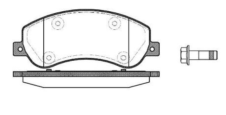 Колодка гальм. диск. VW AMAROK (09/10-)передн. REMSA 1250.00