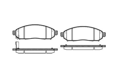 Колодка гальм. диск. NISSAN PATHFINDER передн. REMSA 1162.01