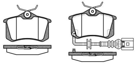 Колодка гальм. диск. AUDI, SEAT, VW задн. REMSA 0263.41