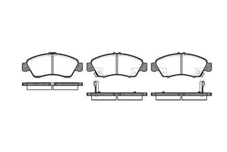 Колодка гальм. диск. HONDA CIVIC передн. REMSA 0419.02