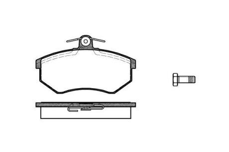 Колодка гальм. диск. AUDI A4, VW передн. REMSA 0134.00