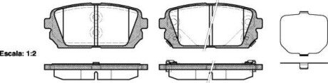 Колодка гальм. диск. KIA CARENS задн. REMSA 1303.02