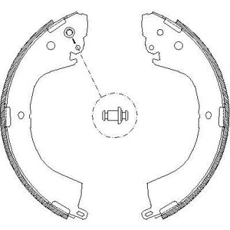 Колодки гальмівні барабанні (комплект 4 шт) REMSA 4119.00