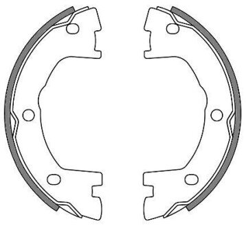 Колодки гальмівні барабанні (комплект 4 шт) REMSA 4640.00