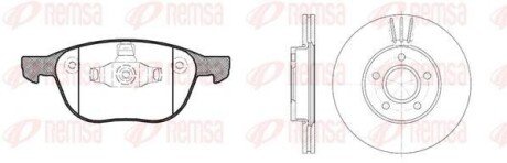 Комплект: 2 диска+ 4 колодки гальмівних REMSA 81082.00